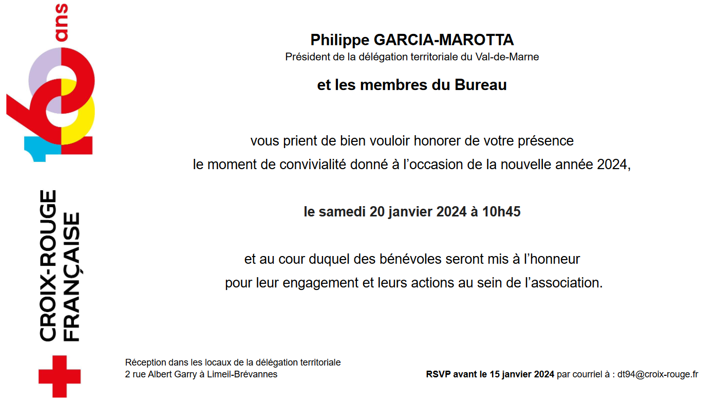 Présentation des voeux de la Croix-Rouge